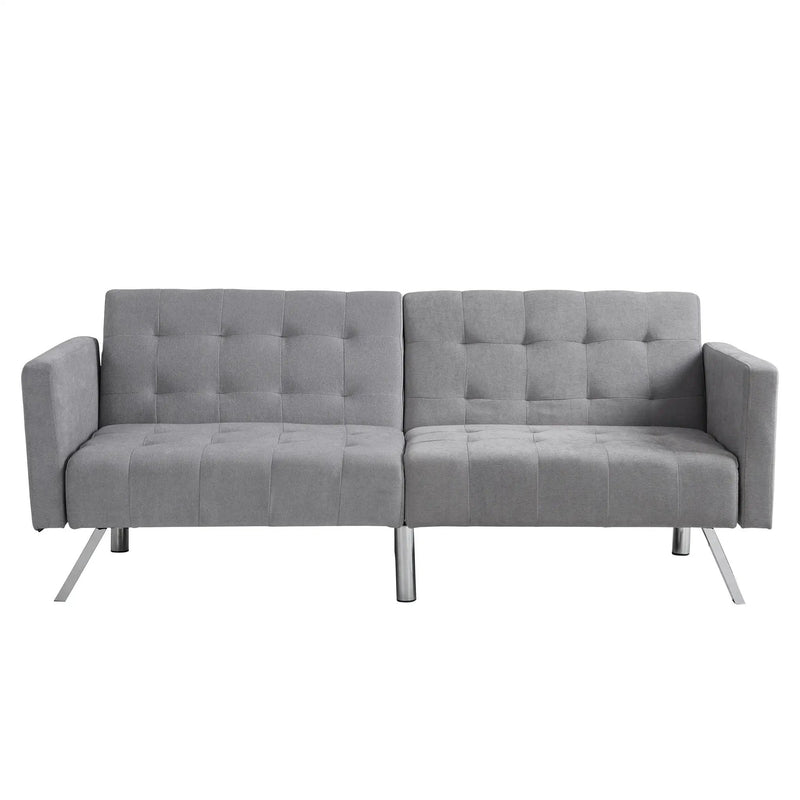 Futon Sofa Bed Convertible Folding Lounge Couch, Armrests by HouseOfZazla