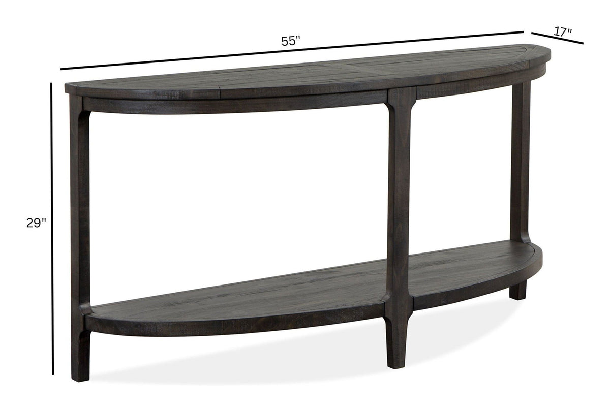 Boswell - Demilune Sofa Table - Peppercorn, photo 3 of 7