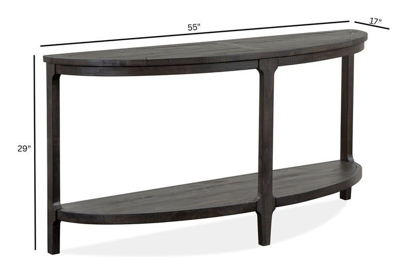 Boswell - Demilune Sofa Table - Peppercorn, photo 3 of 7
