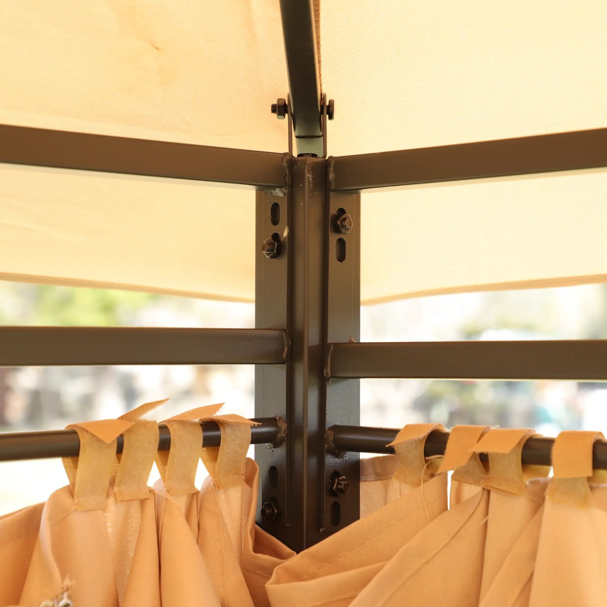 Khaki Outdoor Patio Gazebo Canopy Tent with Ventilated Double Roof by HouseOfZazla