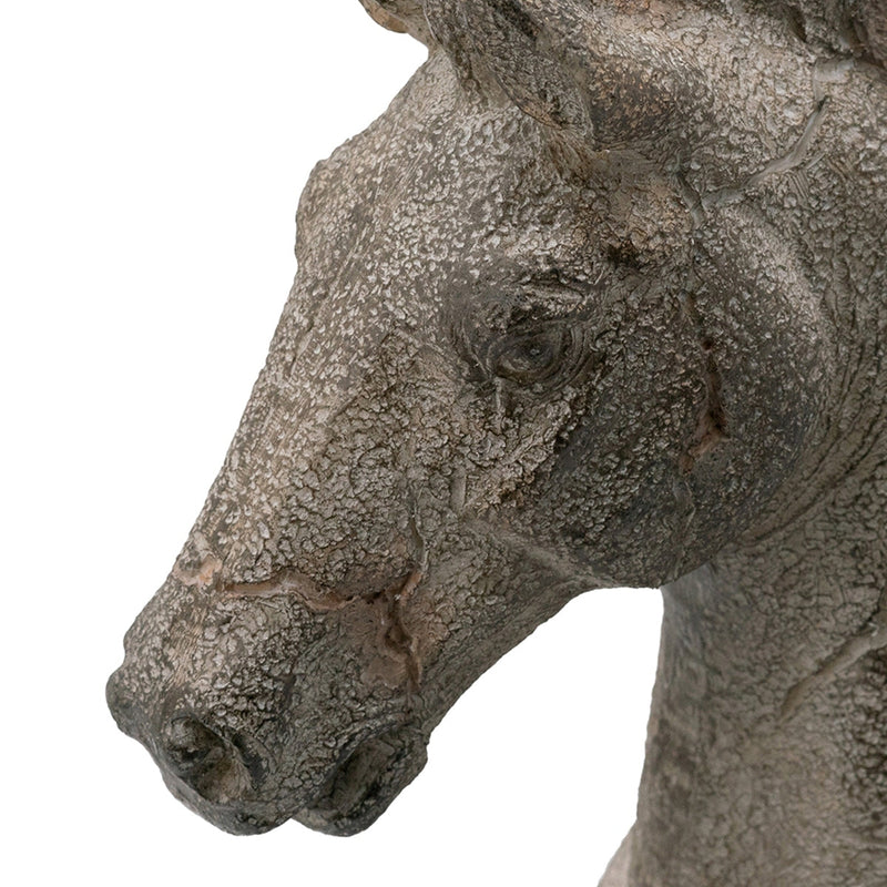 14x4.5x17' Antique Horse Statue On Stand by HouseOfZazla