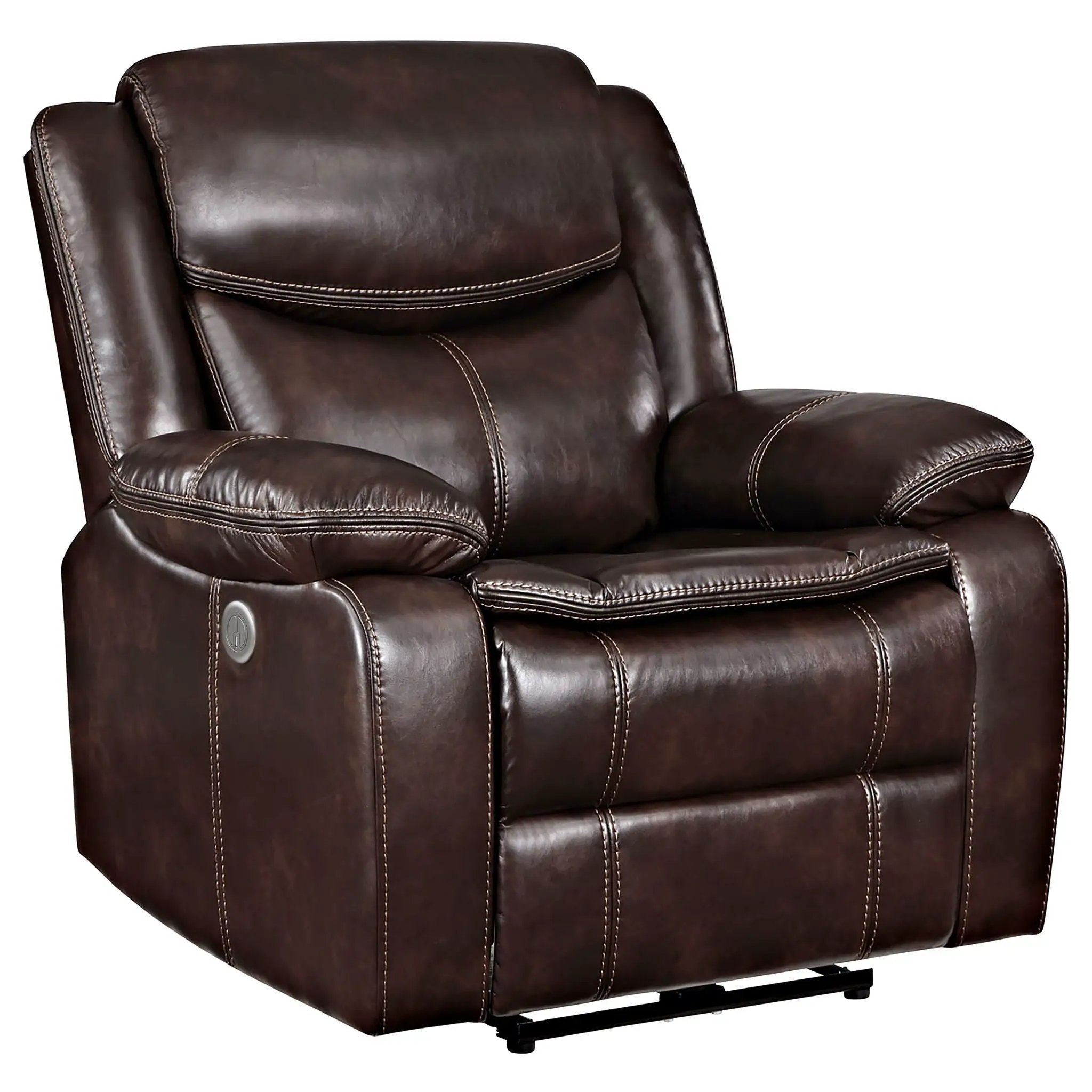 Sycamore Upholstered Power Recliner Chair Dark Brown by Unique Piece Furniture