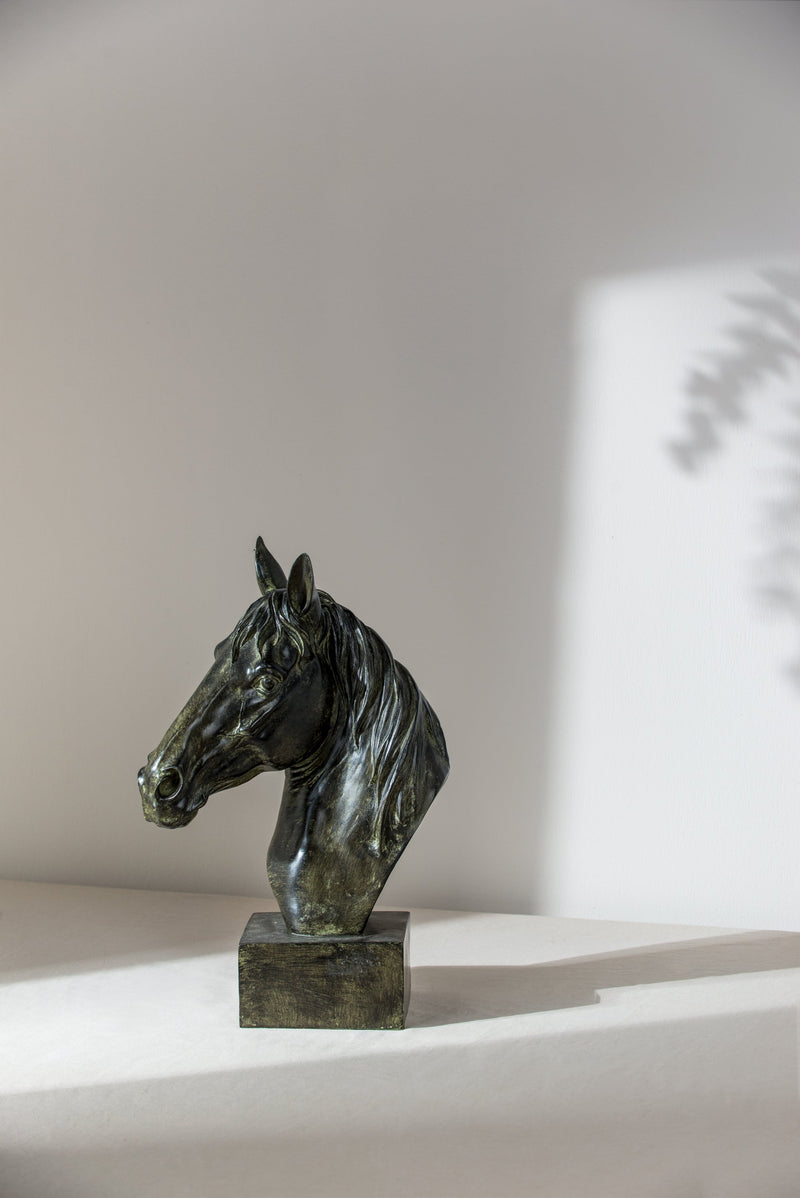 13x5.7x15.8 Equine Sculpture On Base by HouseOfZazla