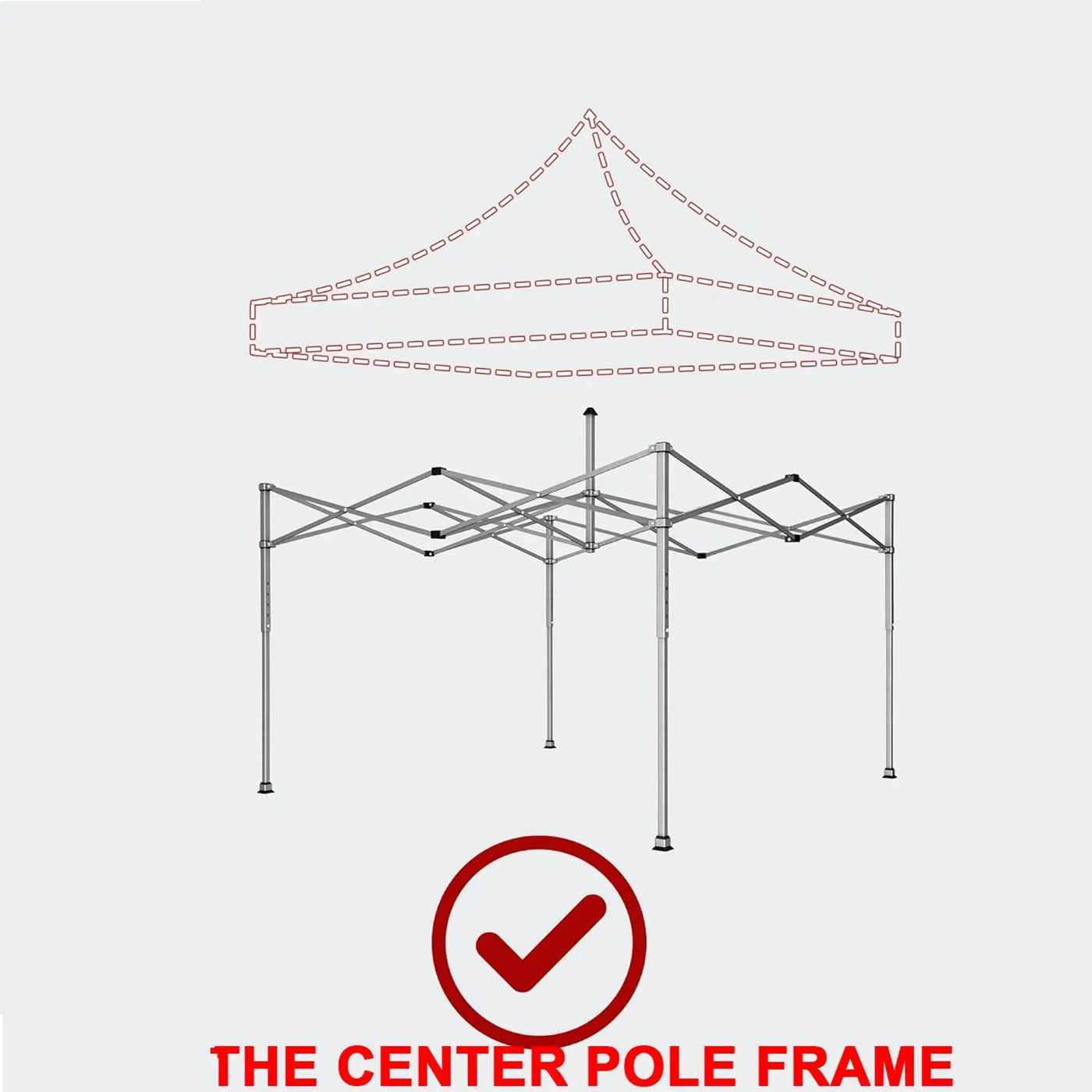Canopy Replacement Top with 4 Pack W8 Bags (Frame Not Included) by HouseOfZazla