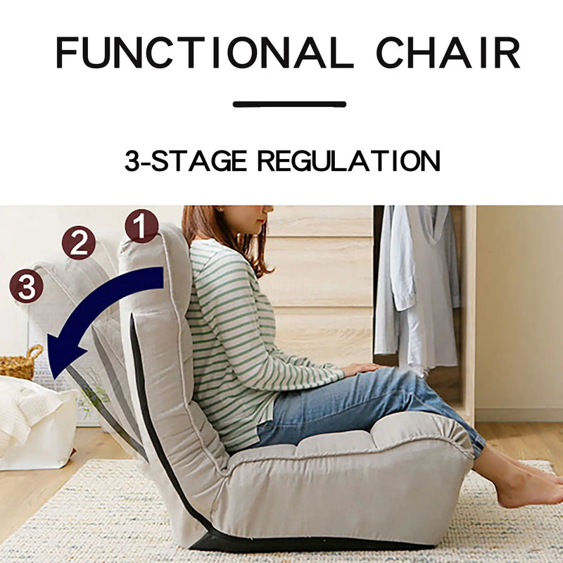 Reclining Japanese Chair Lazy Sofa Tatami Balcony Adjustable Chair by Unique Piece Furniture