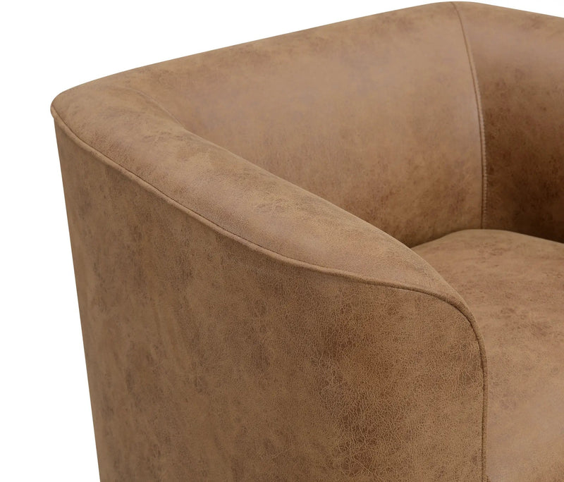 Brown Swivel Accent Chair by HouseOfZazla