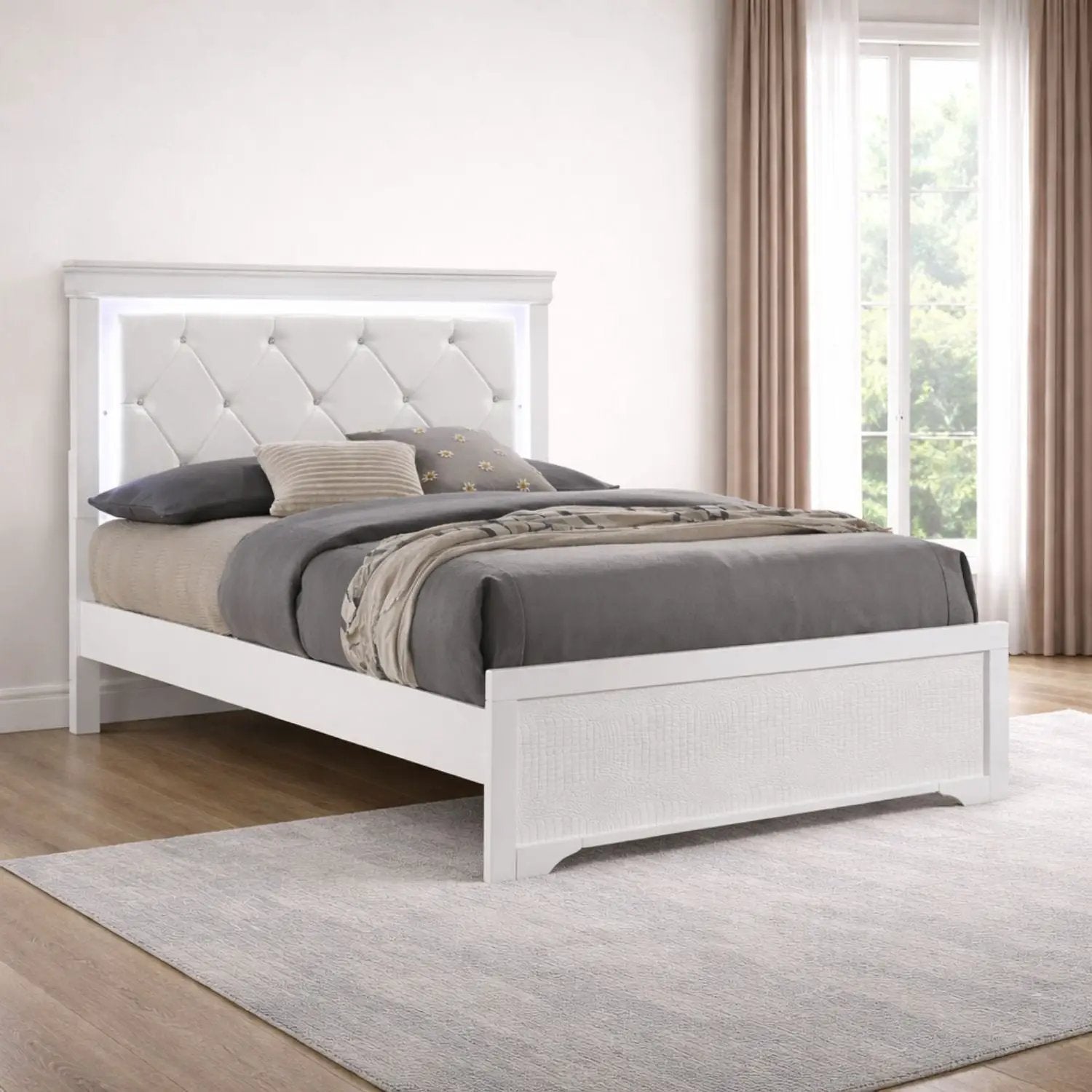 Blaze - Bed With LED Headboard by HouseOfZazla