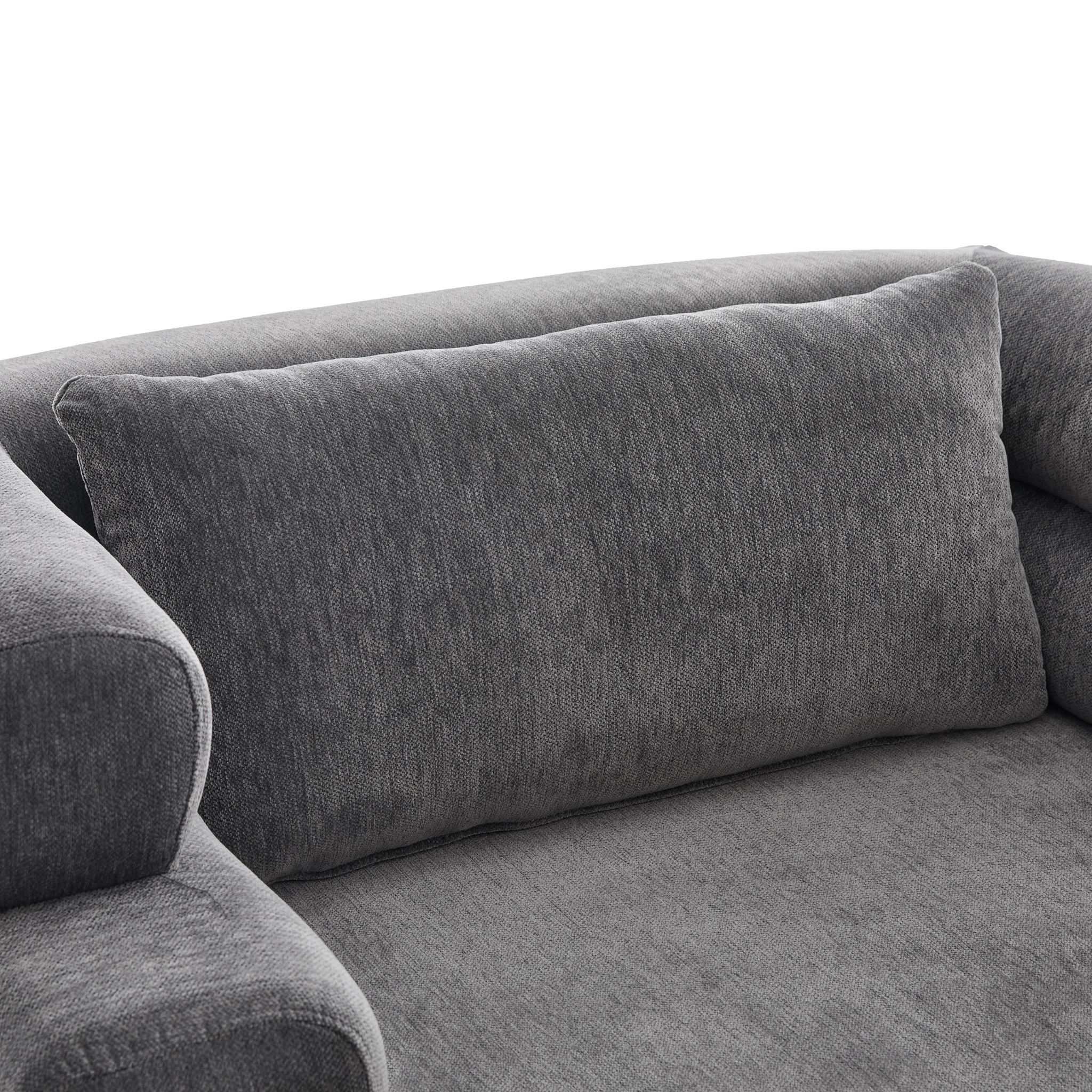 Oversized Chaise Lounge Sofa Bed with Deep Seat and Layered Armrests by HouseOfZazla