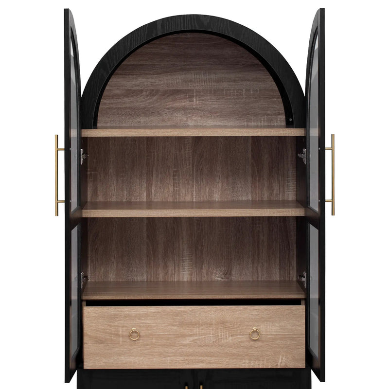 K&K 71" Tall Arched Kitchen Pantry Cabinet by HouseOfZazla