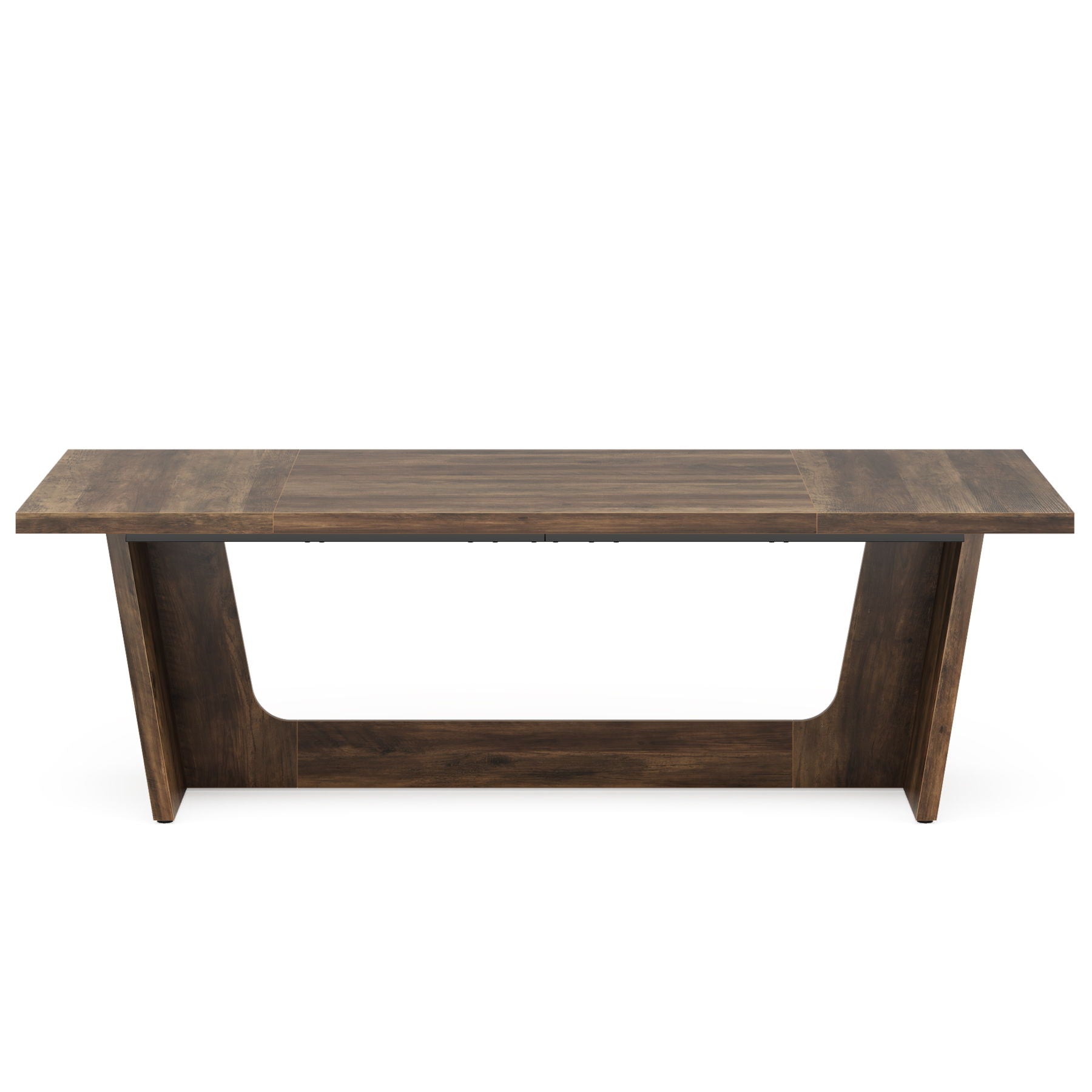 Executive Desk For Home Office, Computer Table With Pedestal, Large Writing Workstation - Brown by HouseOfZazla
