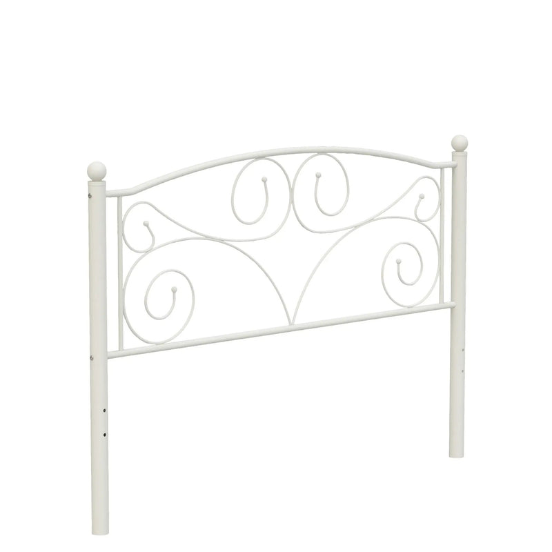 Full With Metal Frame Bed - White by HouseOfZazla