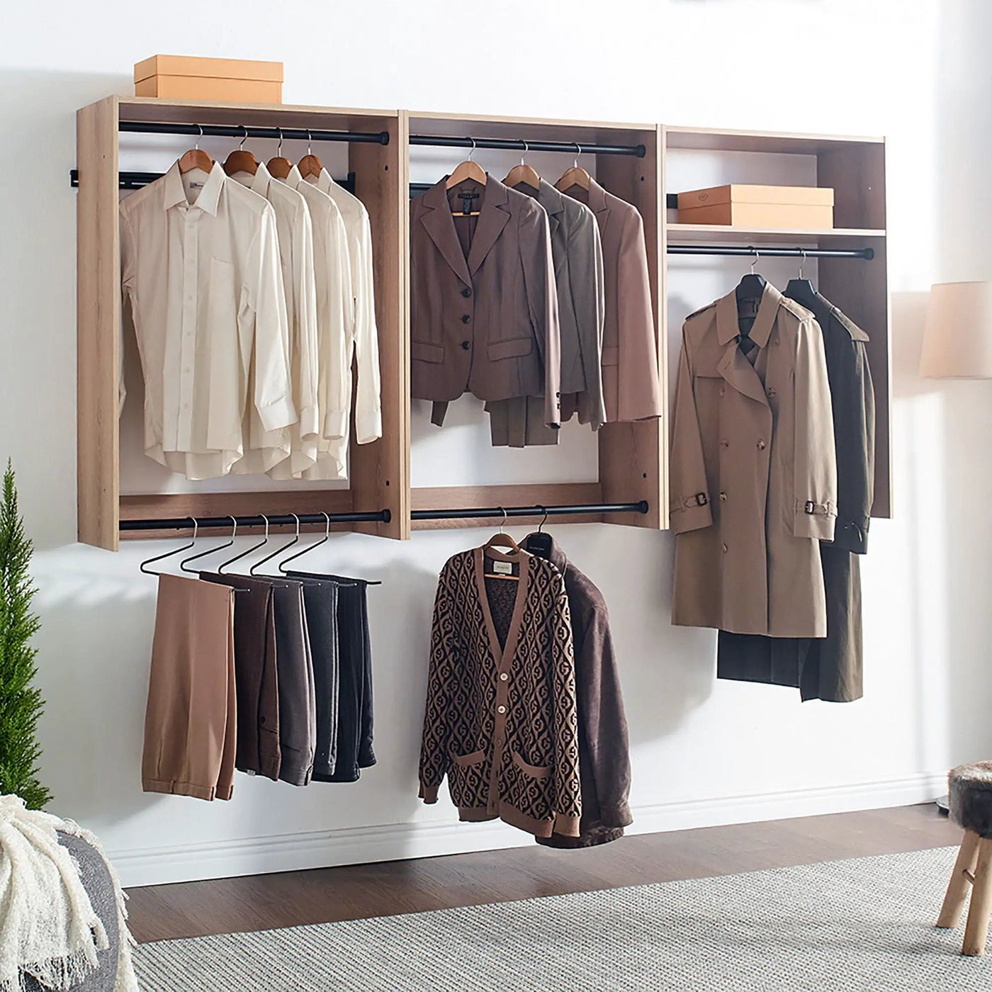 Devi - Wall Mounted Closet System, Modular Units by HouseOfZazla