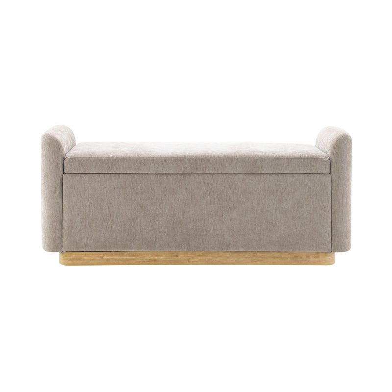 [Video provided]49" Bench with Storage, Storage Ottoman Bench with Safety Hinge, photo 4 of 9