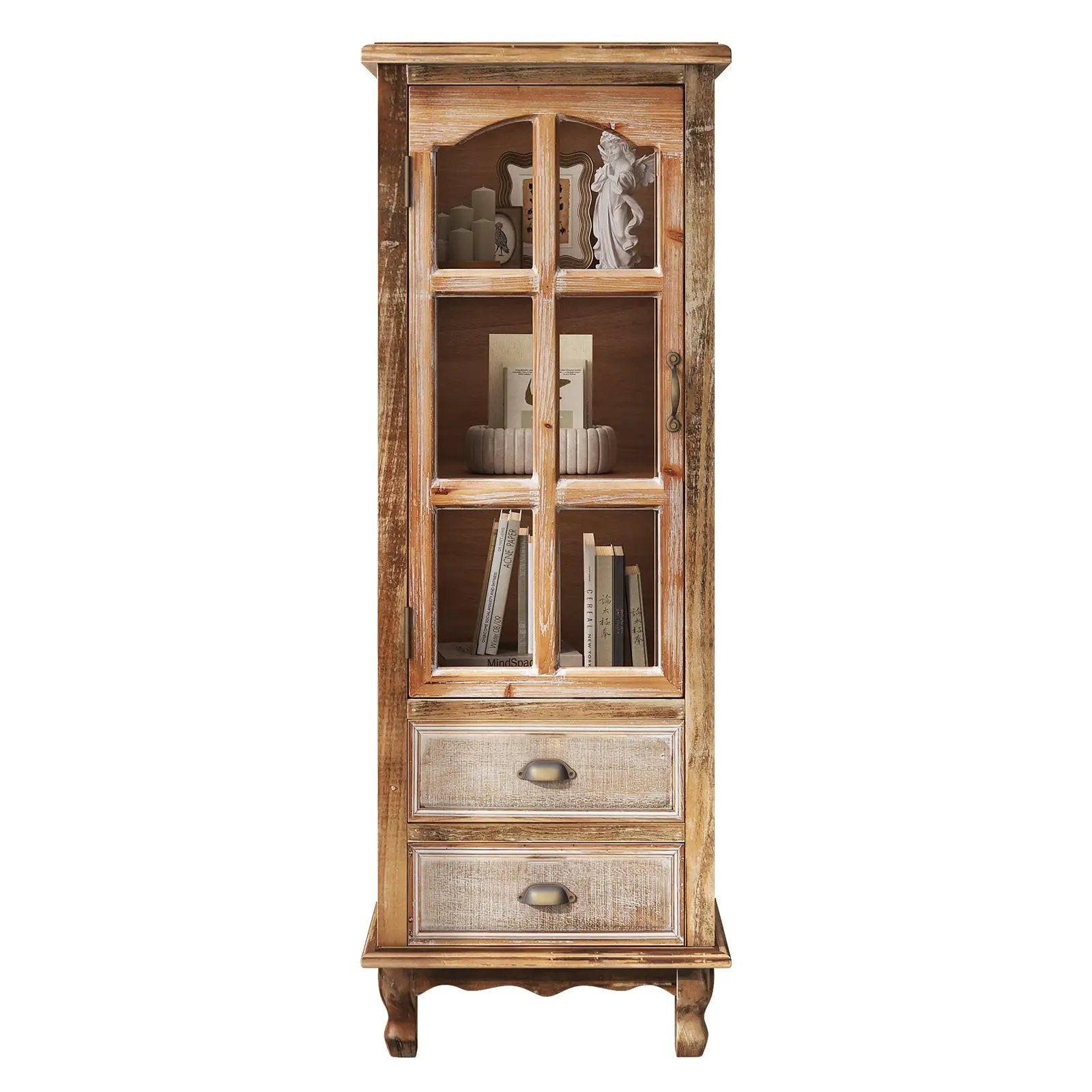 Rustic Wooden Storage Cabinet with Decorative Cutout Door by HouseOfZazla