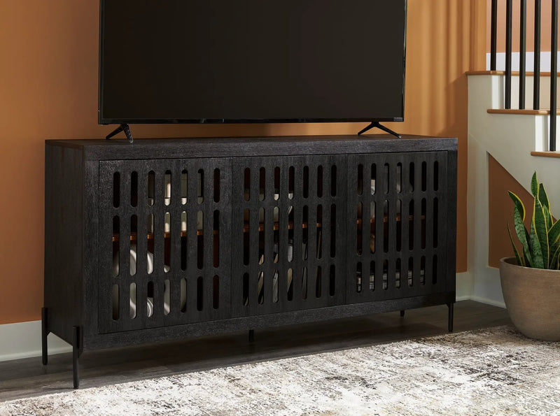 Vallisburg - Accent Cabinet - Black / Natural by Unique Piece Furniture
