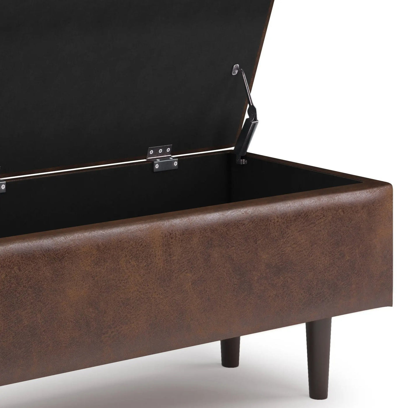 Shay - Large Square Coffee Table Storage Ottoman Mid-Century Style by HouseOfZazla