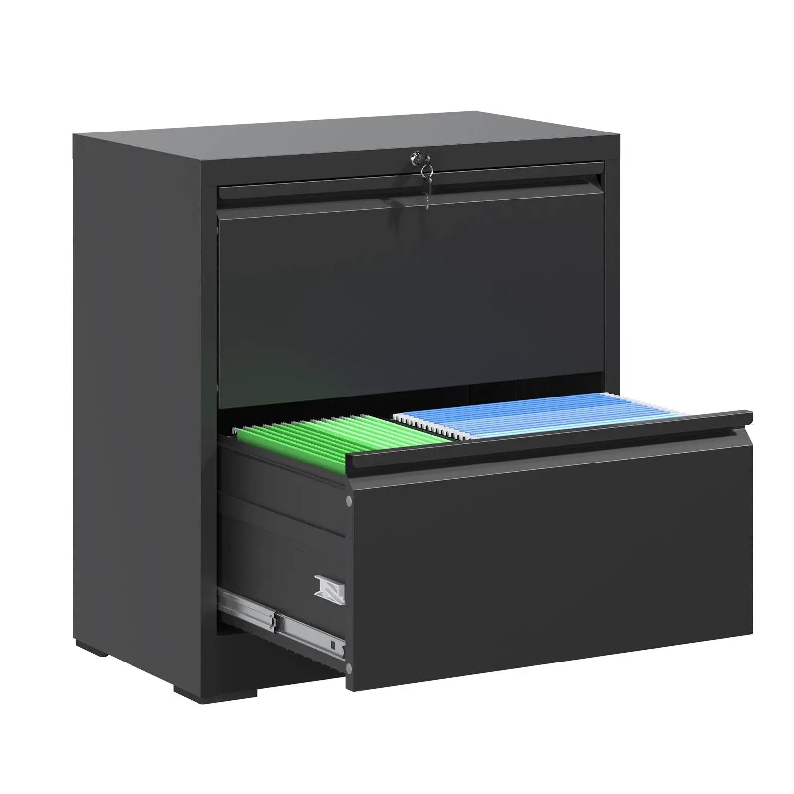 Premium Drawer Metal Lateral File Cabinet With Lock by Unique Piece Furniture