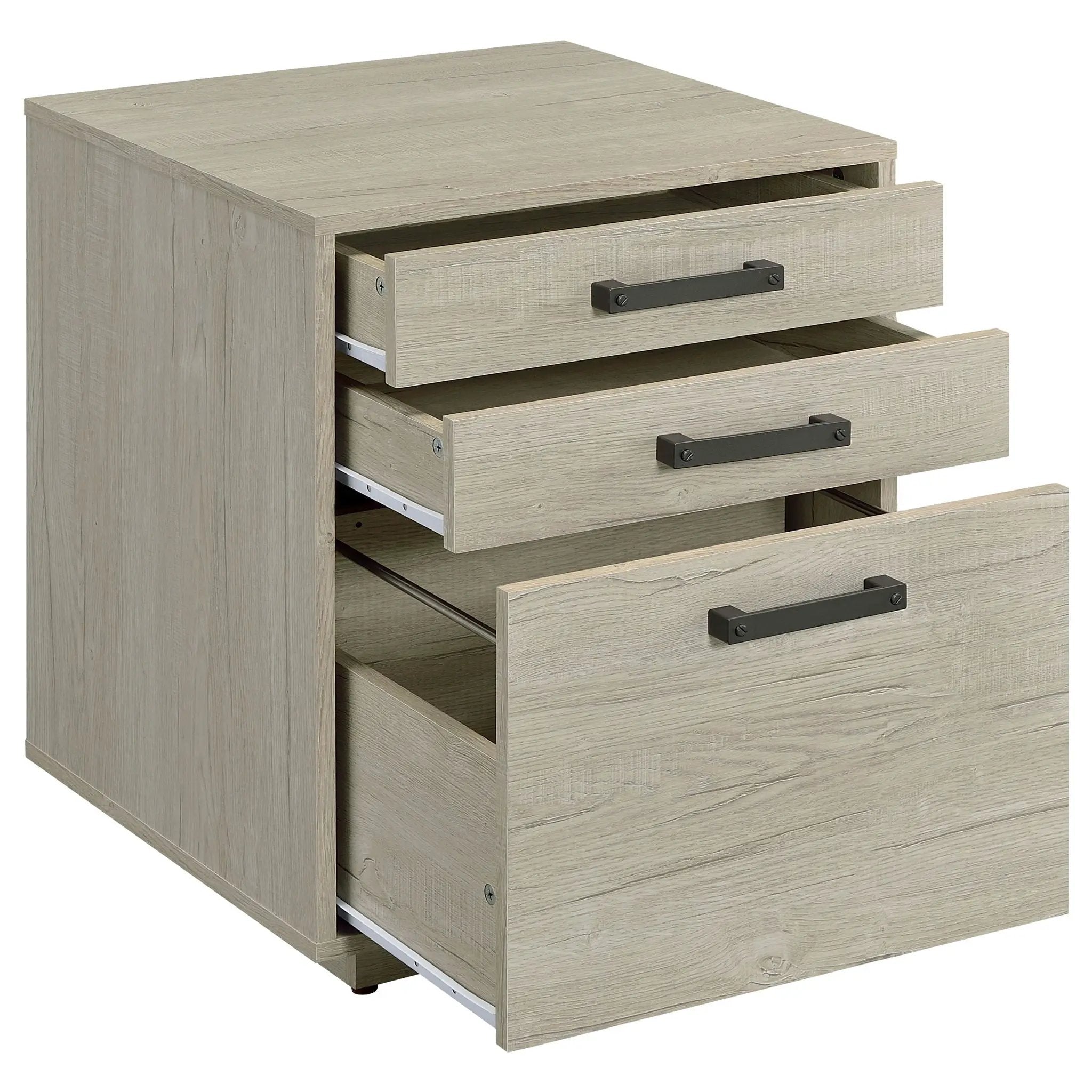 Loomis 3-drawer Home Office File Cabinet Whitewashed Grey by Unique Piece Furniture