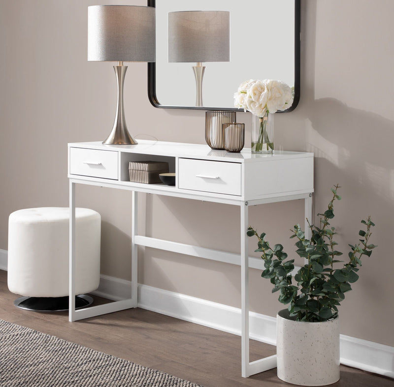 Lenuxe - Contemporary Semi Gloss Table Lamp (Set of 2) by HouseOfZazla