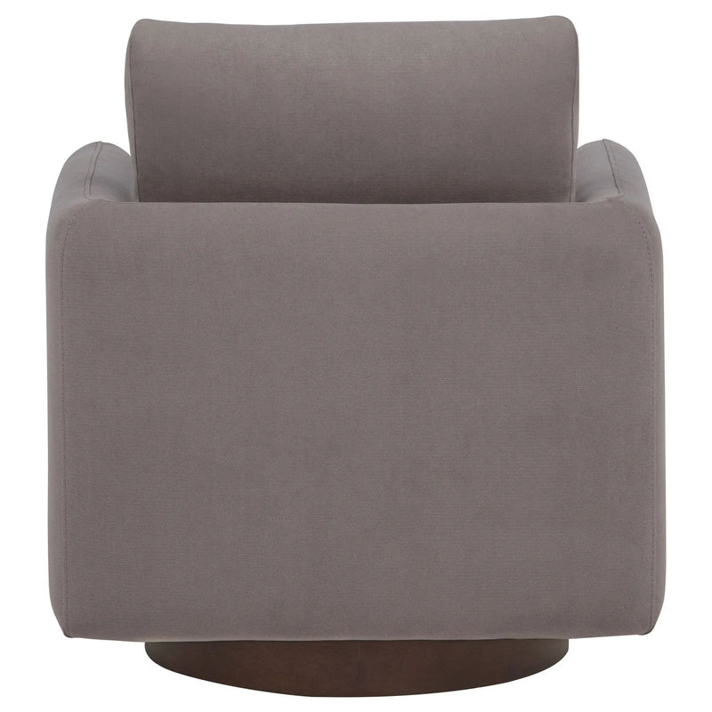 Iris Fabric Upholstered Swivel Accent Chair Stone by Unique Piece Furniture