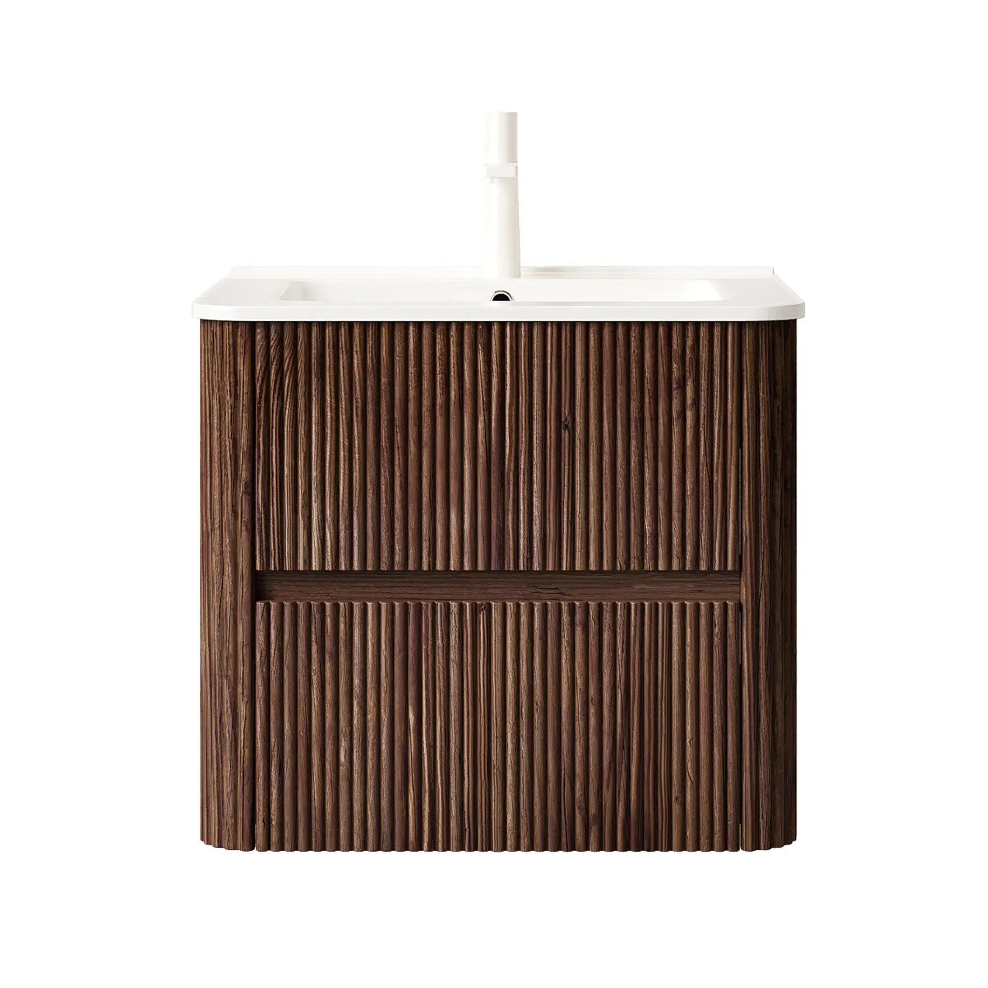 Noor 24" Bathroom Vanity with Sink, Wall-Mounted Floating Plywood Bathroom Storage by HouseOfZazla