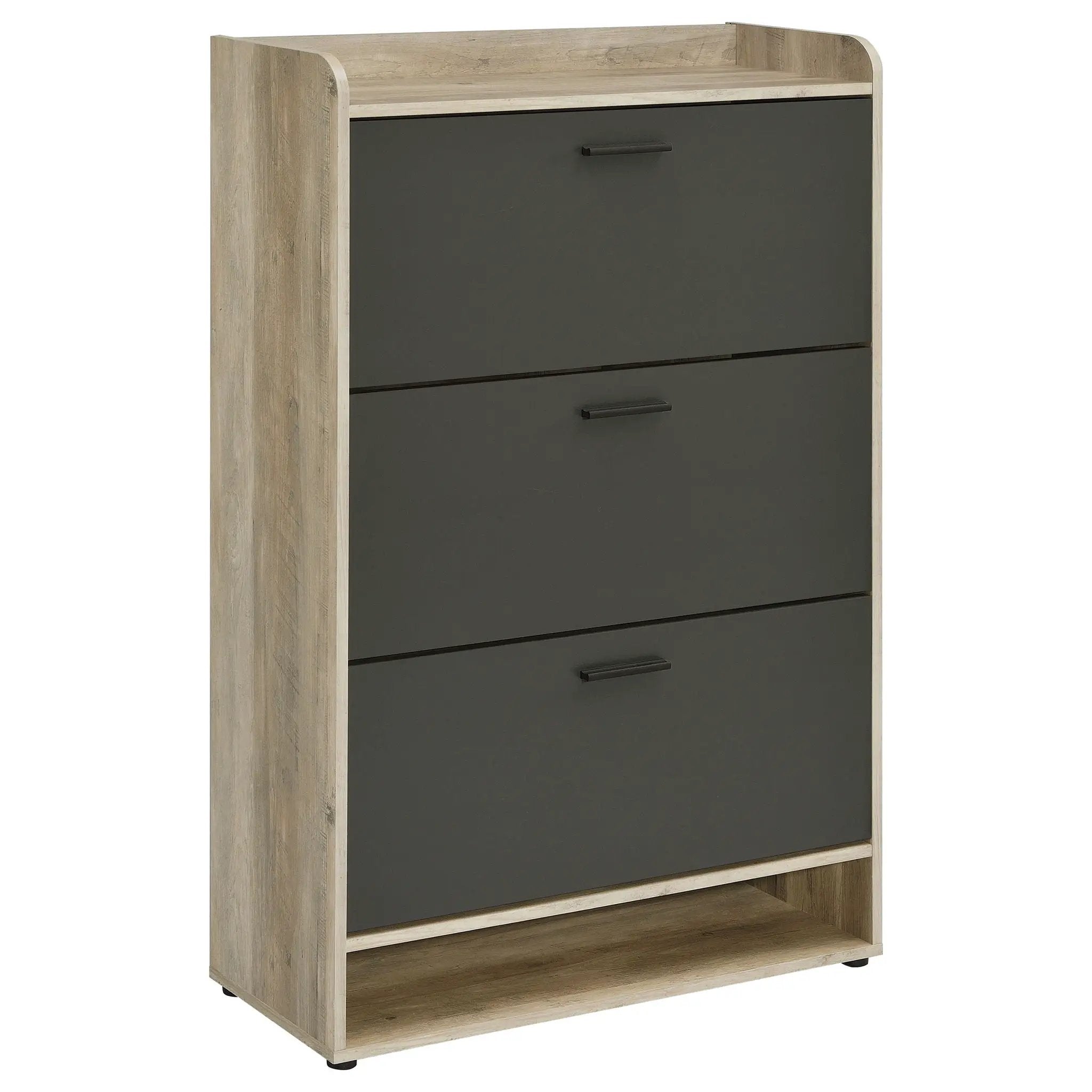 Denia 3-tier Engineered Wood Shoe Cabinet Grey by Unique Piece Furniture