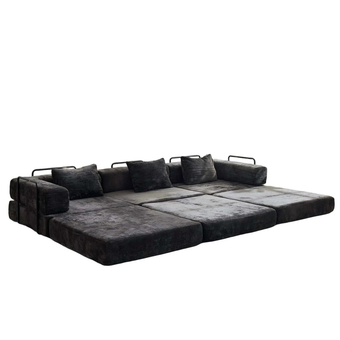 Convertible Floor Sofa Bed, Boneless Modular Sectional Sofa For Living Room by HouseOfZazla