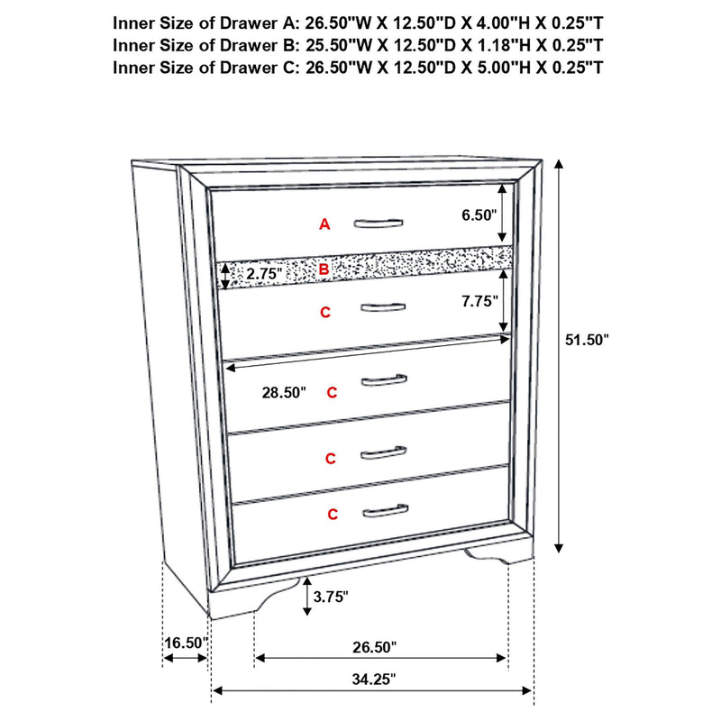 Annie - 6 Drawer Bedroom Chest
