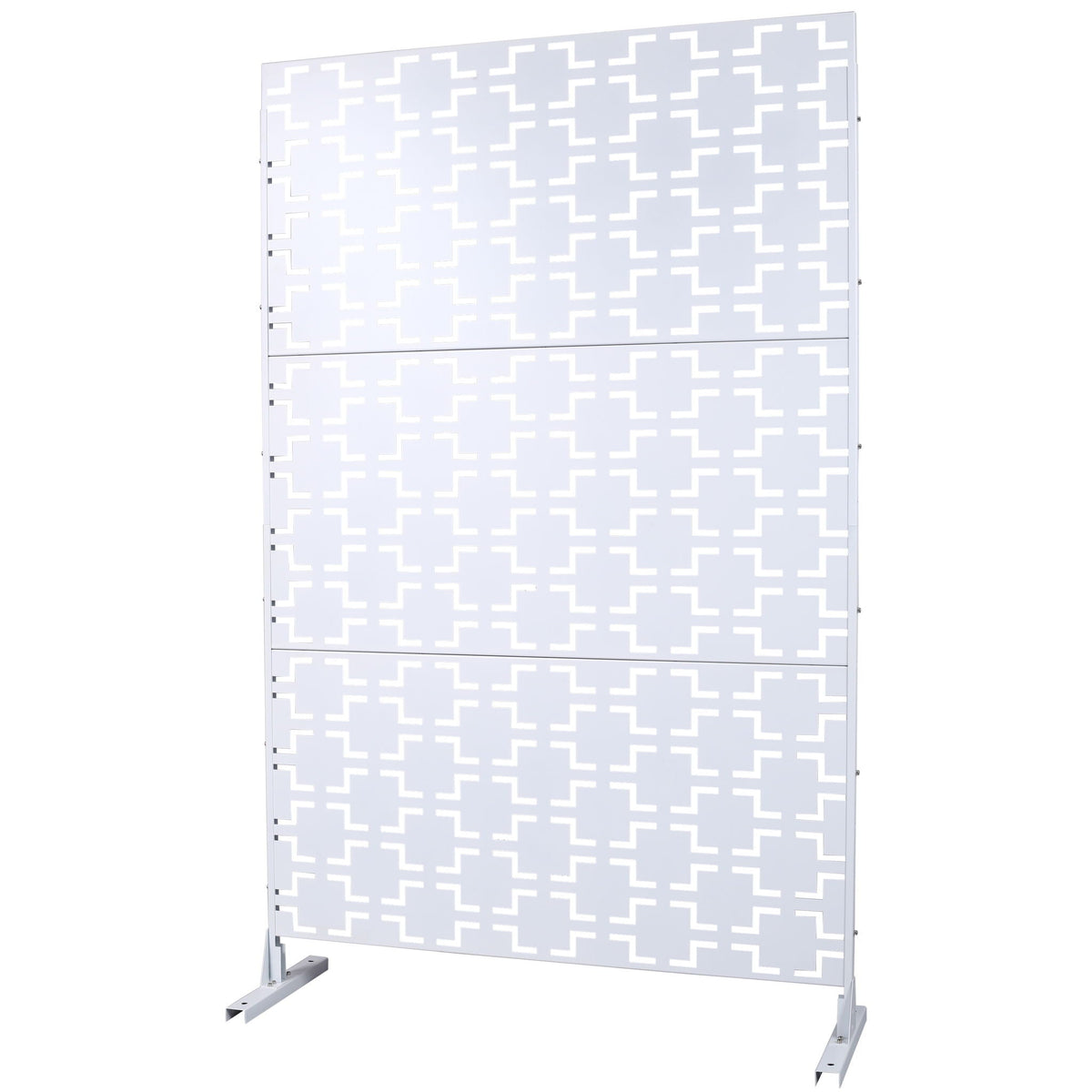 Black Metal Room Divider Privacy Screen with Rust-Resistant Finish, photo 10 of 40