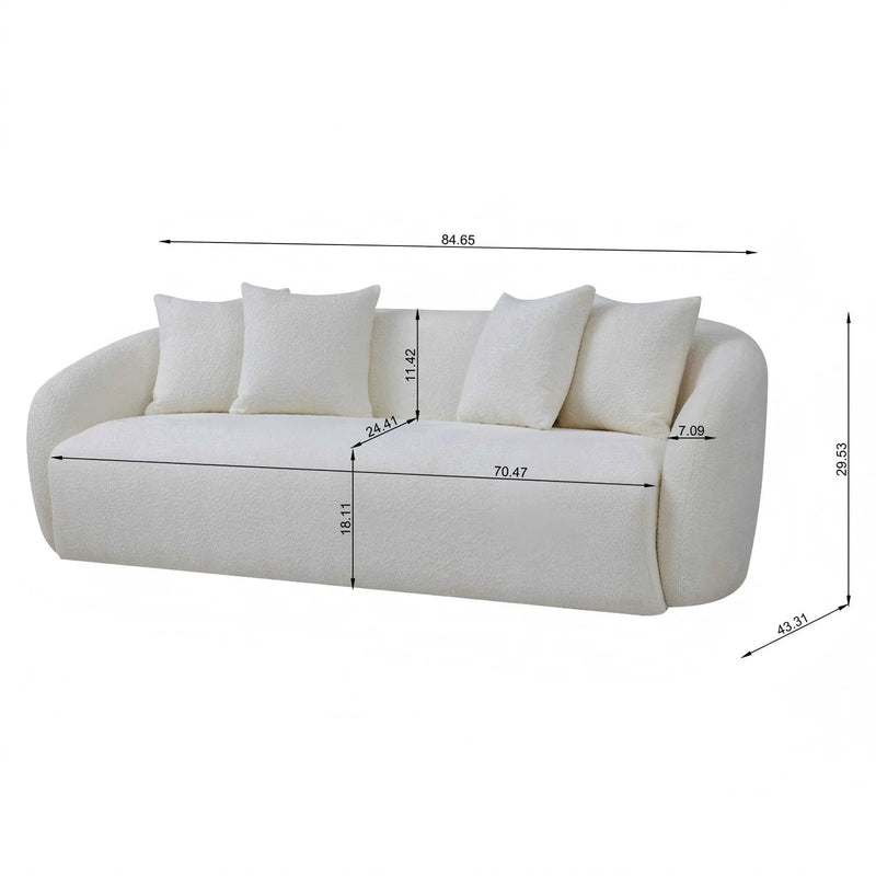 Linden - Sofa - Ivory by HouseOfZazla