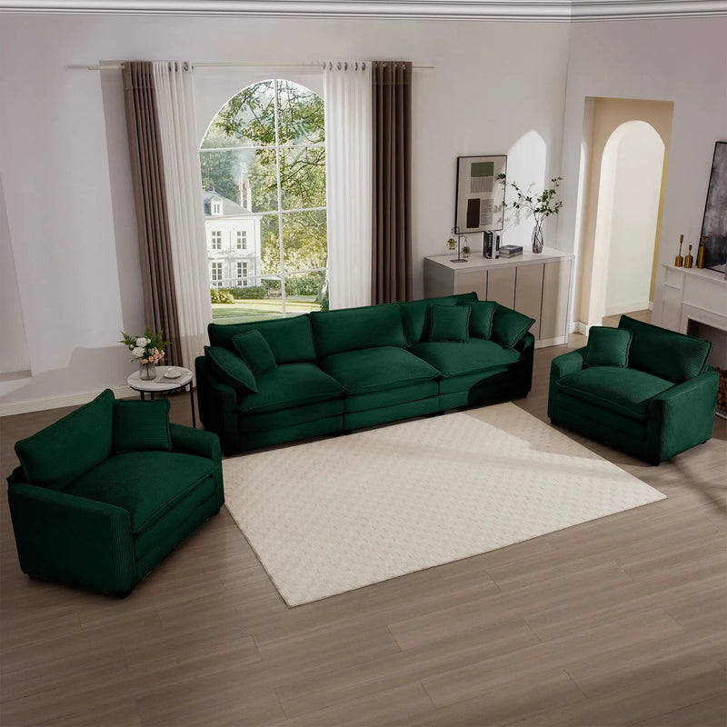 Elegant Oversized Sectional Sofa Set With Deep Seats And Flexible Layout by Unique Piece Furniture