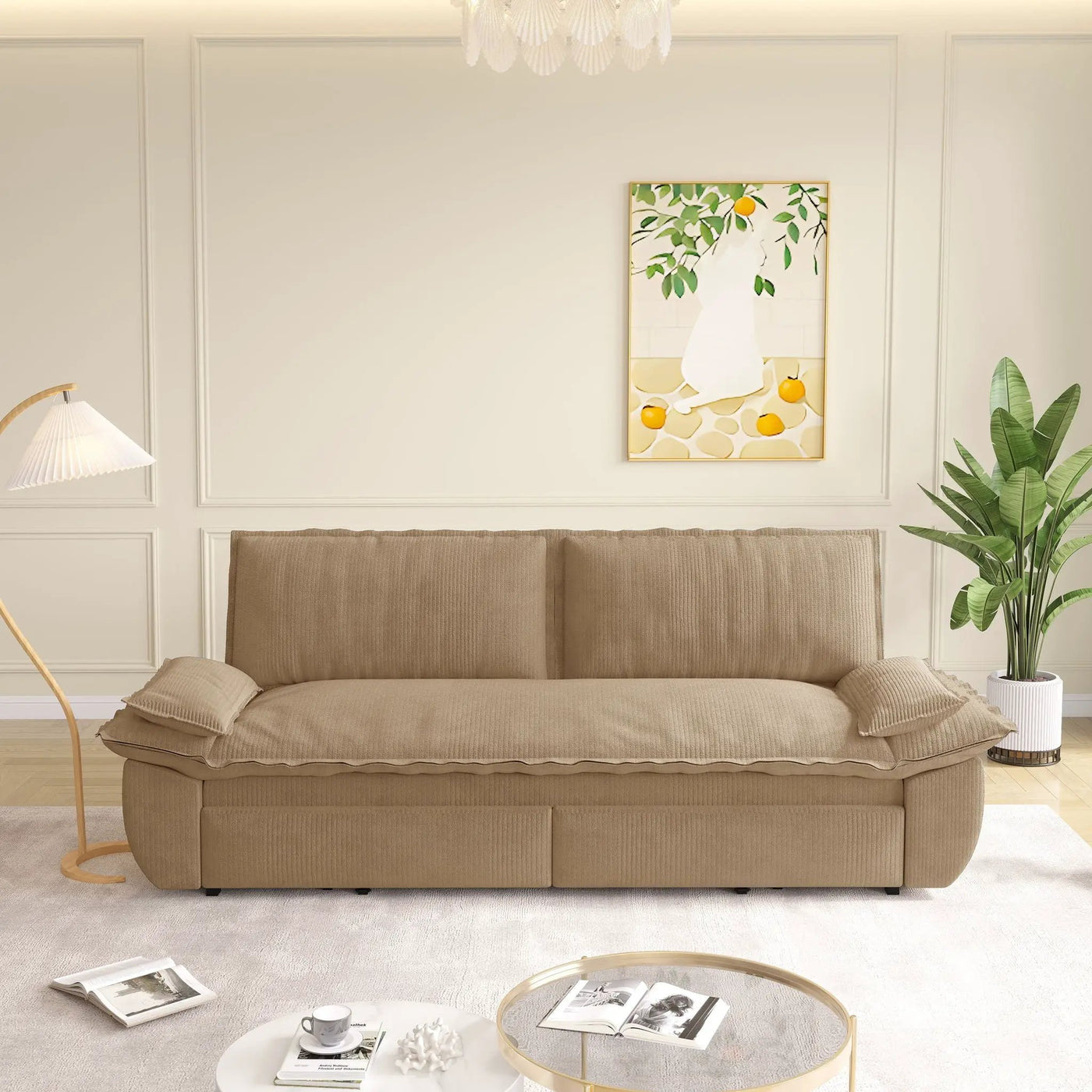 Queen Pull Out Bed, 3 In 1 Convertible Sleeper Sofa by HouseOfZazla
