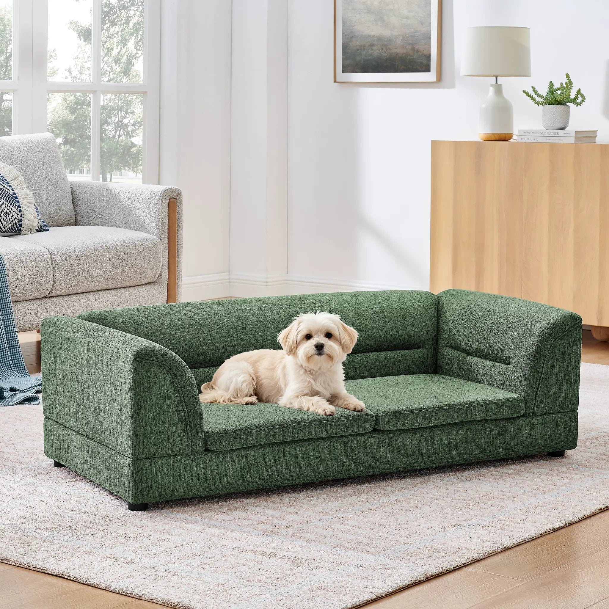 Oversized Pet Sofa, Curved Armrest Rectangular Dog Sofa by HouseOfZazla