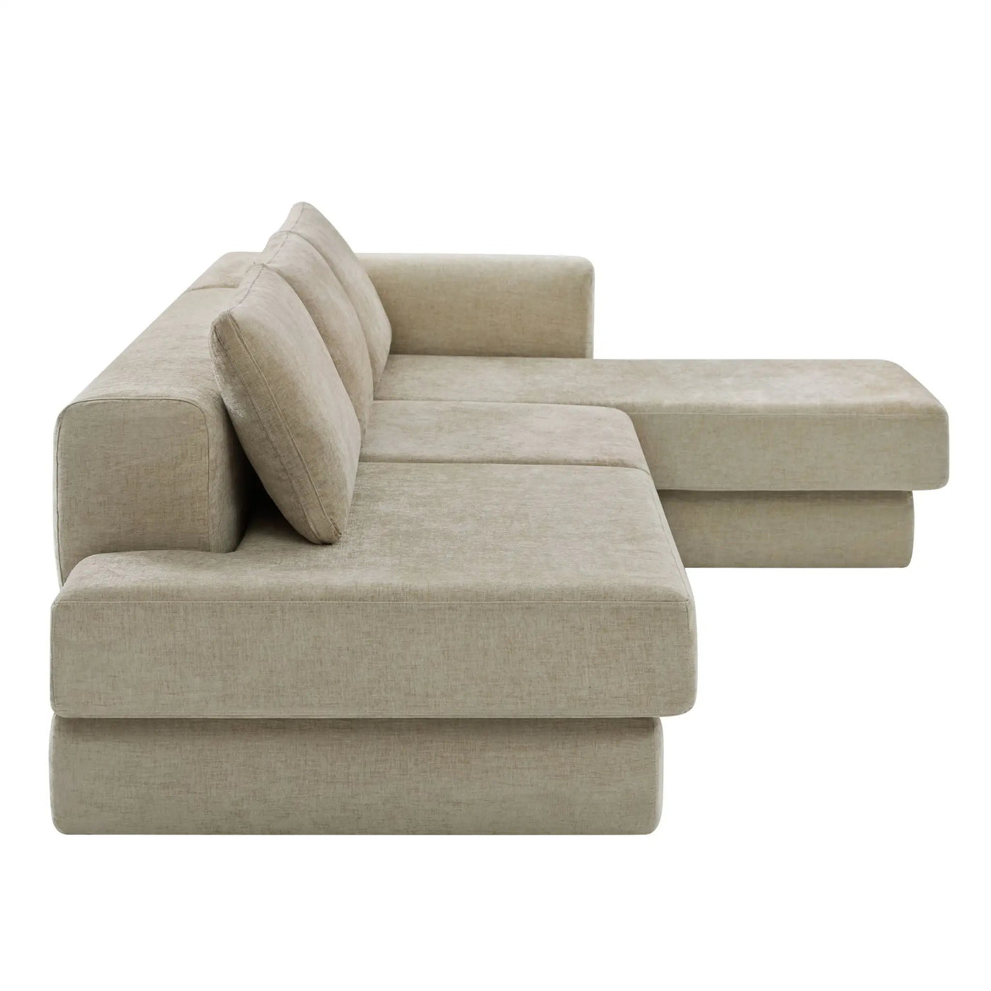 L-Shaped Modular Sofa With Double Layer Cushion by HouseOfZazla