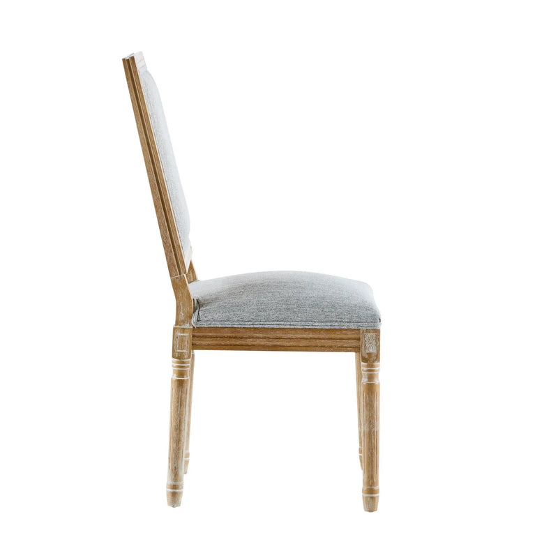 French Country Style Dining Chair With Upholstered Seating And Fluted Legs by HouseOfZazla