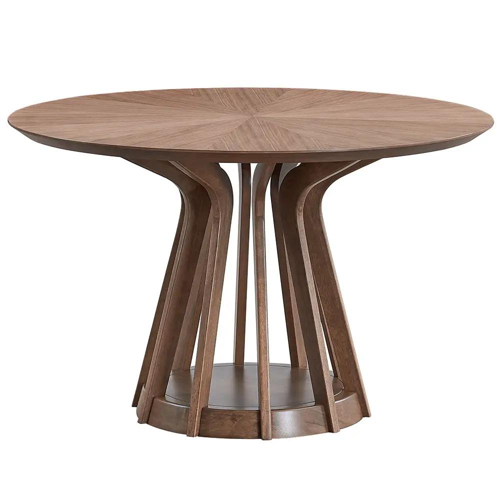 Seda - Round Dining Table - Walnut by Unique Piece Furniture