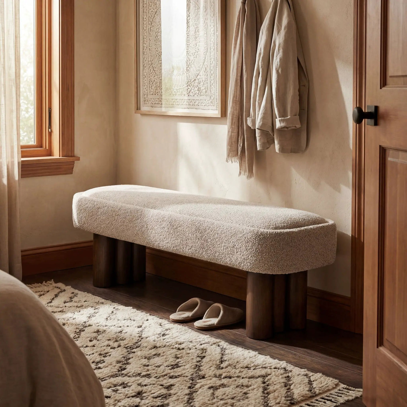 Chic Indoor Upholstered Dining Bench by HouseOfZazla