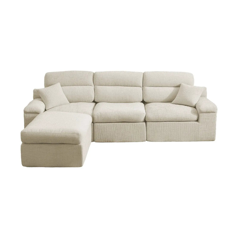 Corner Chaise Sofa With High Backrest by Unique Piece Furniture