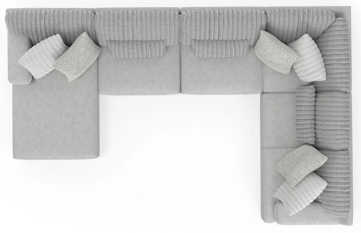 Logan - Upholstered Sectional With Comfort Coil Seating And Accent Pillows Included by Unique Piece Furniture