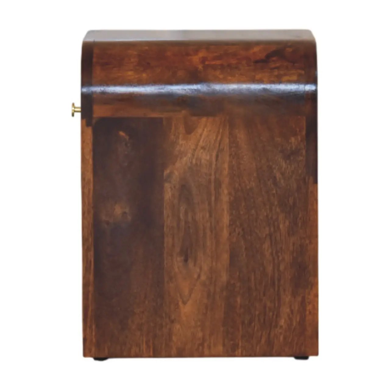 Mini Darcy Chestnut Nightstand with Curved Edges, 1-Drawer by HouseOfZazla