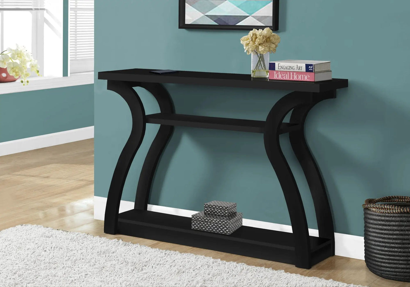 Accent Console Table For Entryway, Unique Curved Design by HouseOfZazla