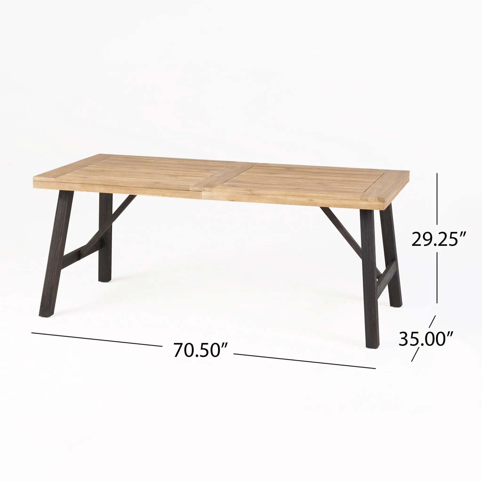 Outdoor Weather Resistant Dining Table With Slat Panel Design by HouseOfZazla
