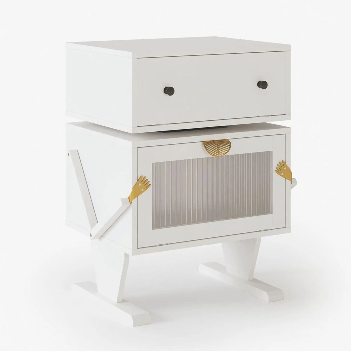 Robot LED Nightstand With 360° Rotating Drawer by HouseOfZazla