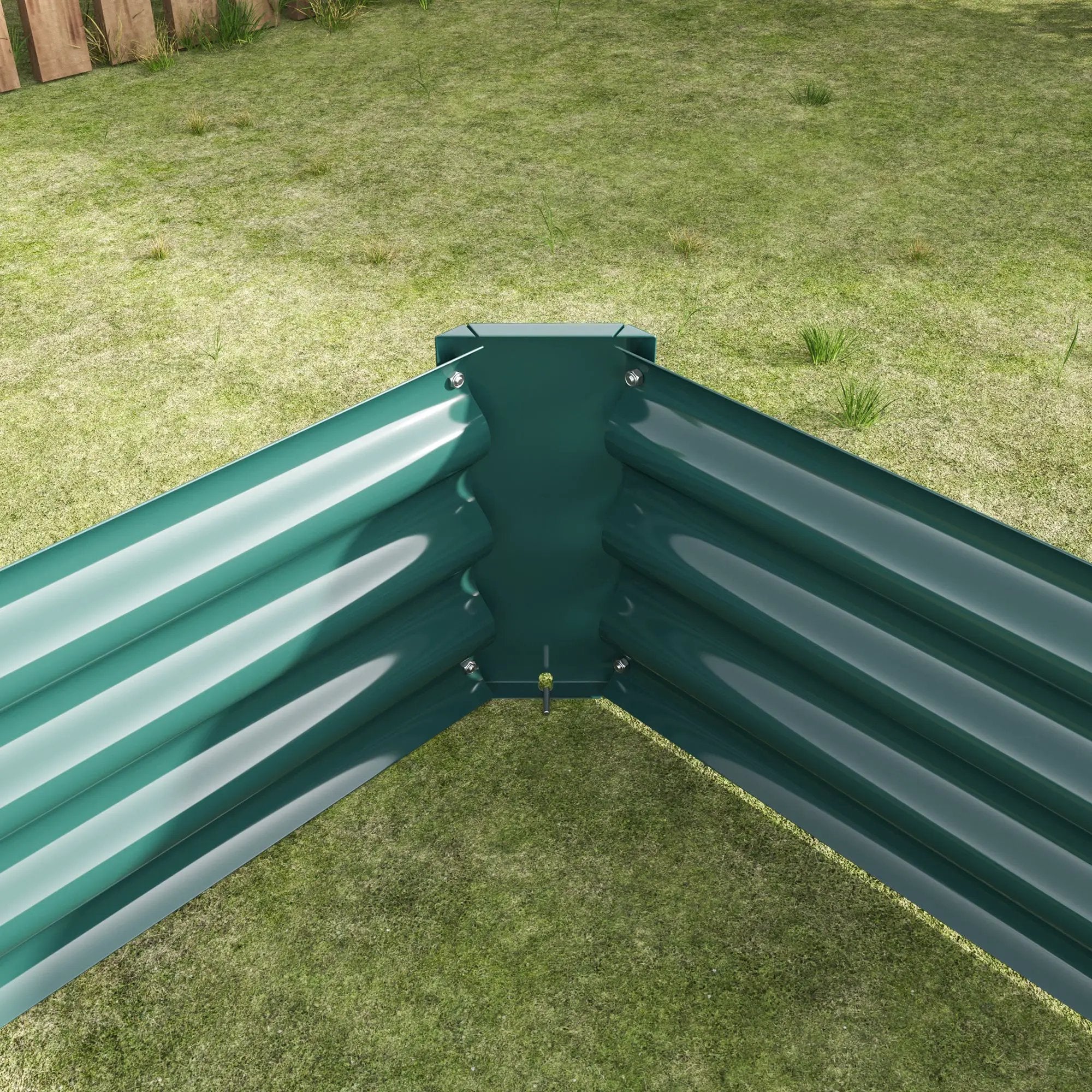Raised Garden Bed Kit - Metal Raised Bed Garden 7.6x3.7x0.98ft by HouseOfZazla