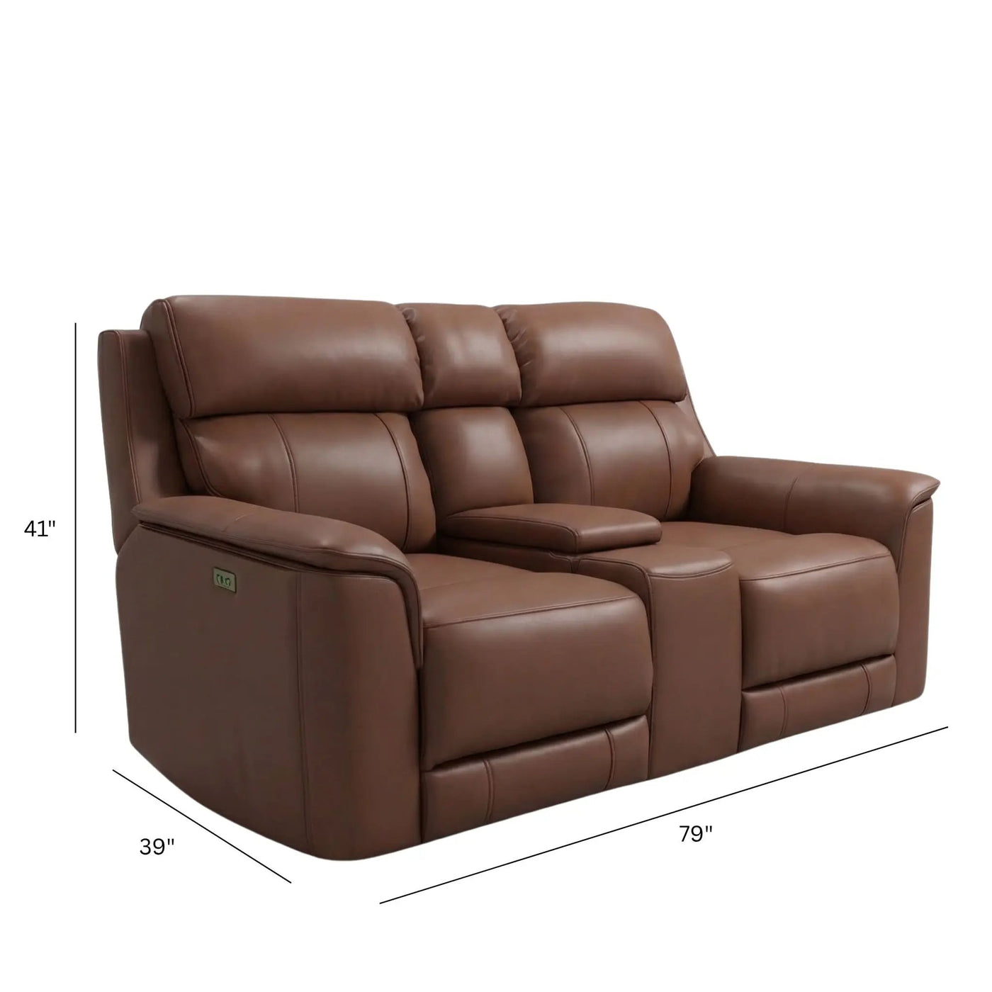 Oslo - Dual Power Reclining Loveseat With Console by HouseOfZazla
