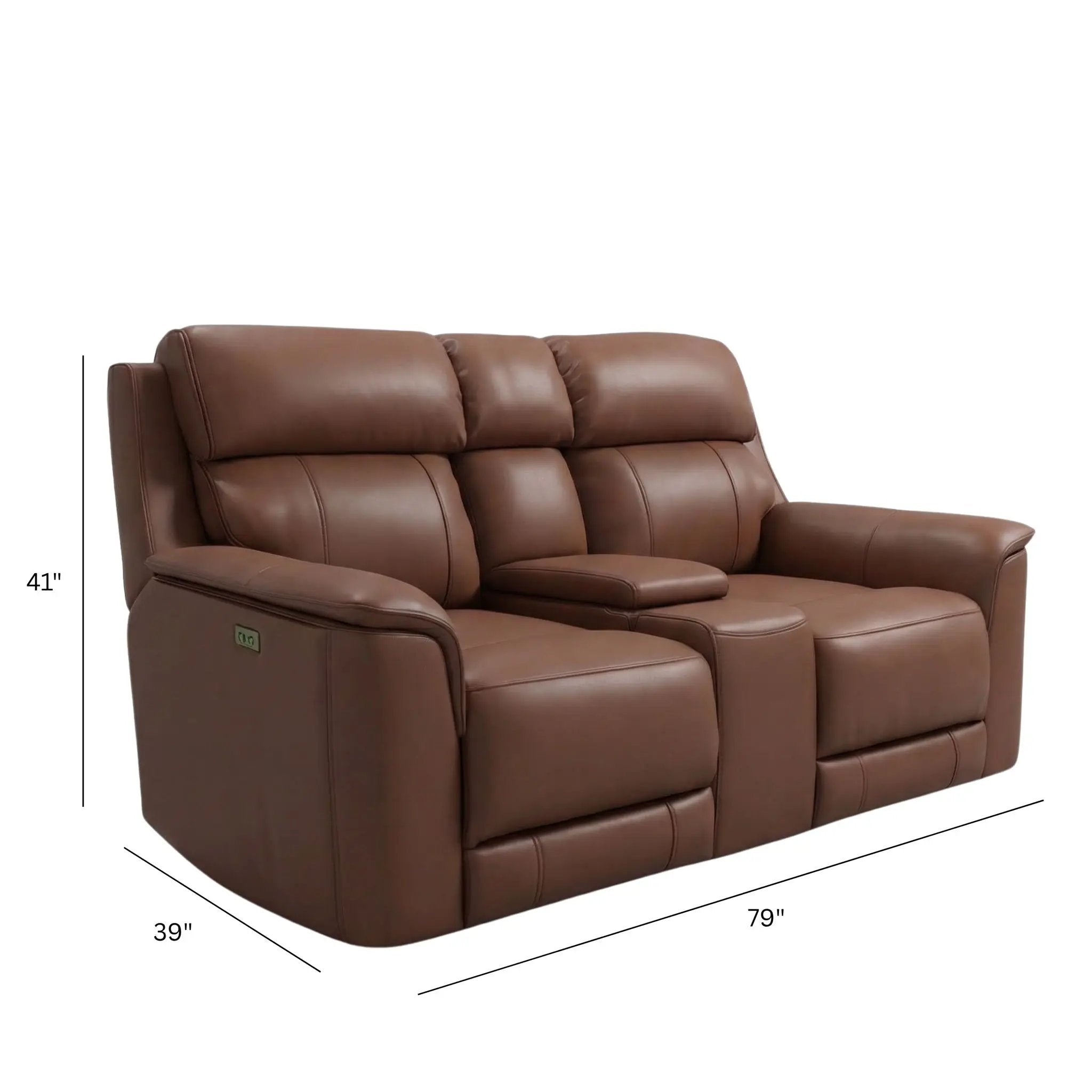 Oslo - Dual Power Reclining Loveseat With Console by Unique Piece Furniture