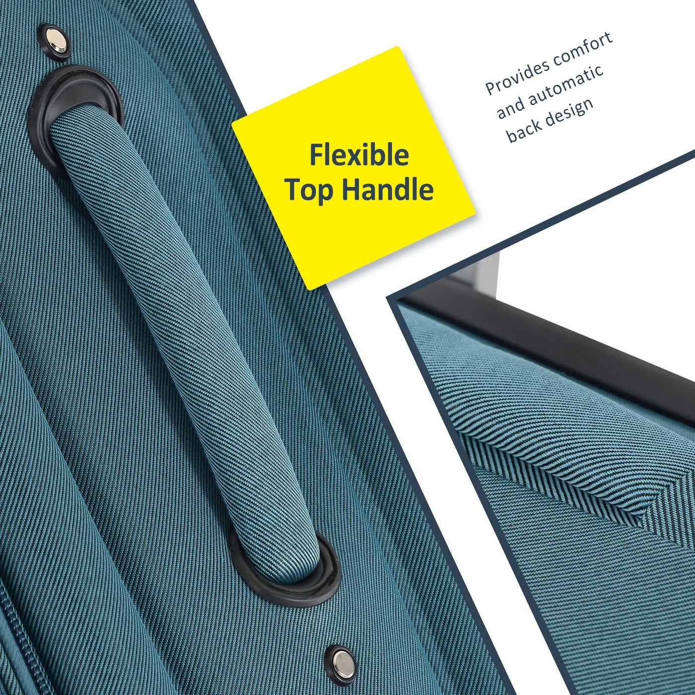 Softside Luggage Expandable 3 Piece Set Suitcase Upright Spinner Softshell Lightweight Luggage Travel Set by HouseOfZazla