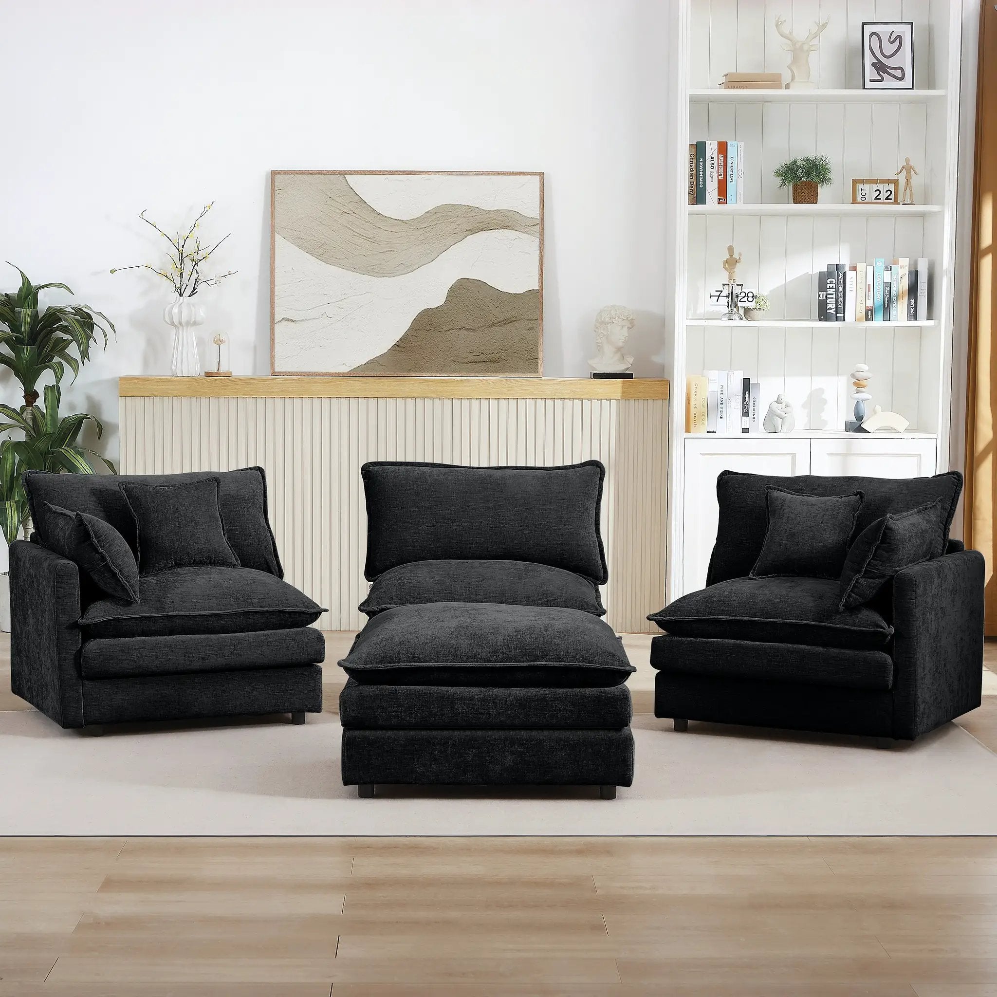 Modular Sectional Sofa - 102 Inch L Shaped Couch Set by HouseOfZazla