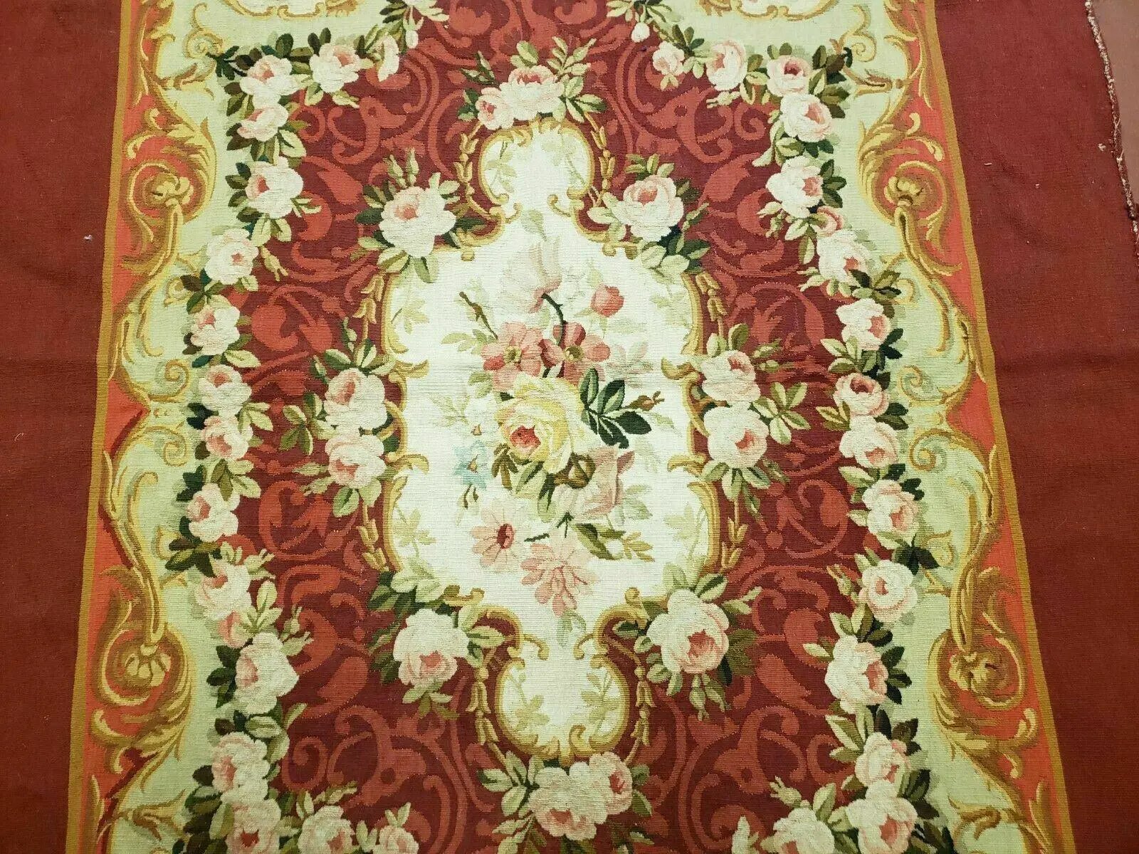 3' X 5' Antique Handmade French Aubusson Weave Savonnerie Needlepoint Rug Nice by Jewel Rugs