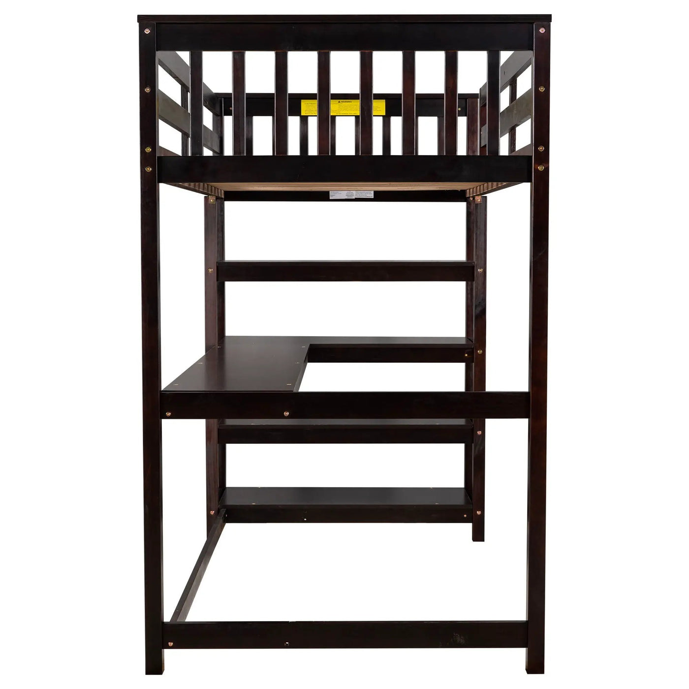 Loft Bed With Storage Shelves And Under Bed Desk by HouseOfZazla